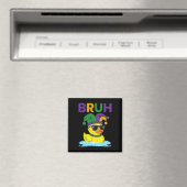Bruh Grappige Eend Mardi Gras Rubber Eend Met Jest Magneet (Insitu (Vaatwasser))
