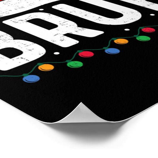 Bruh Grappige Kerst Tiener Jongens Kinder Xmas Man Poster (Hoek)