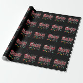 Bruh Grappige Kerstmis Rode Geruite Xmas Pyjama Cadeaupapier (Uitgerold)