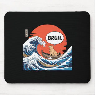 Bruh Grote Golf Kanagawa Grappige Japanse Surfende Muismat