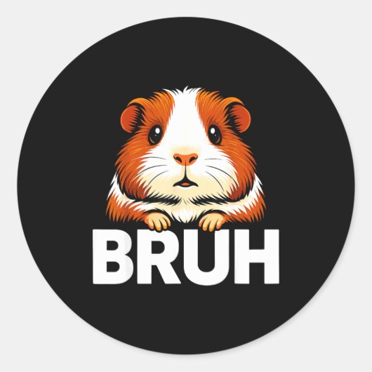 Bruh Guinea G  Ronde Sticker (Voorkant)