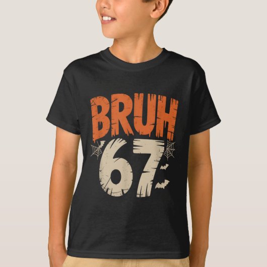 Bruh Halloween 67 Meme T-shirt (Voorkant)