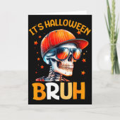 Bruh Halloween Boys Kids Halloween Skeleton  Kaart (Voorkant)