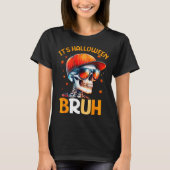 Bruh Halloween Boys Kids Halloween Skeleton  T-shirt (Voorkant)
