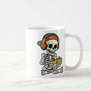 Bruh Halloween Boys Kinder Gamer Mannen Skelet Vid Koffiemok