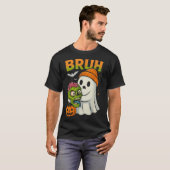 Bruh Halloween Ghost Zombie Brain Hunting T-shirt (Voorkant volledig)