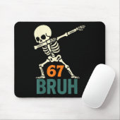 Bruh Halloween Meme Numbers Six Seven Skeleton Fun Muismat (Met muis)
