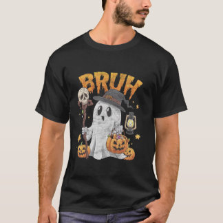 Bruh Halloween Schattige Ghost Trick or treat Snoe T-shirt