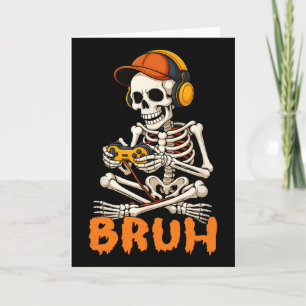 Bruh Halloween skelet gamer video gaming jongens m Kaart