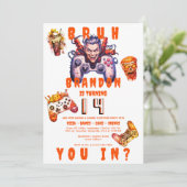 BRUH Halloween Tiener Verjaardag Videospel Sleepov Kaart (Staand voorkant)