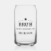 Bruh Happy Vaderdag Blikvorm Glas (Voorkant)