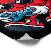Bruh Heart Gamer Video Gaming Controller Valentine Poster (Hoek)