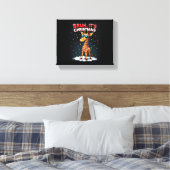 Bruh Het is kerst Giraffe Funny Dabbing Long Sle Canvas Afdruk (Insitu (Slaapkamer))