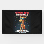 Bruh Het is kerst Giraffe Funny Dabbing Long Sle Spandoek (Horizontaal)
