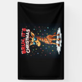 Bruh Het is kerst Giraffe Funny Dabbing Long Sle Spandoek (Verticaal)