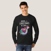 Bruh Het is Kerstmis in juni Eenhoorn Hawaiiaanse T-shirt (Voorkant volledig)