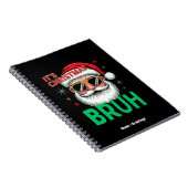 Bruh Het is Kerstmis Retro Kerstman Meme Grappige  Notitieboek (Rechterzijde)
