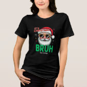 Bruh Het is Kerstmis Retro Santa Meme Grappige Ker Tri-Blend Shirt (Voorkant)