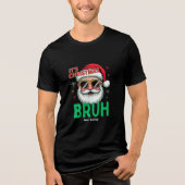 Bruh Het is Kerstmis Retro Santa Meme Grappige Ker Tri-Blend Shirt (Voorkant)