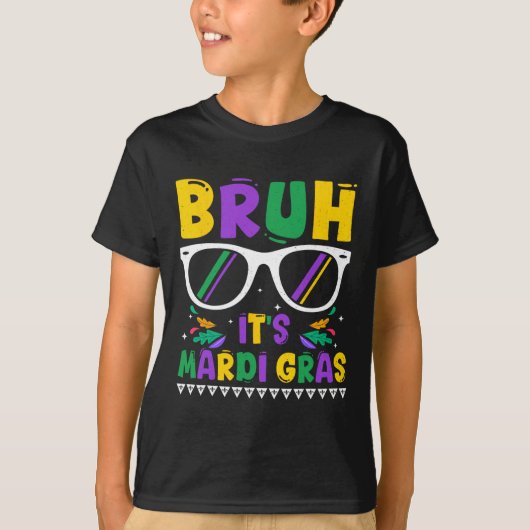 Bruh Het is Mardi Gras Louisiana Carnaval New Orle T-shirt (Voorkant)