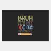 Bruh Het Is Mijn 100 Dagen School Grappige 100e Da Inpakpapier Vel (Voorkant)