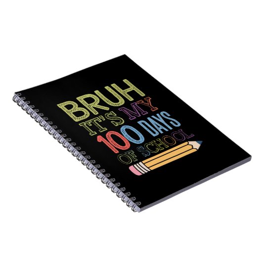 Bruh Het Is Mijn 100 Dagen School Grappige 100e Da Notitieboek (Rechterzijde)