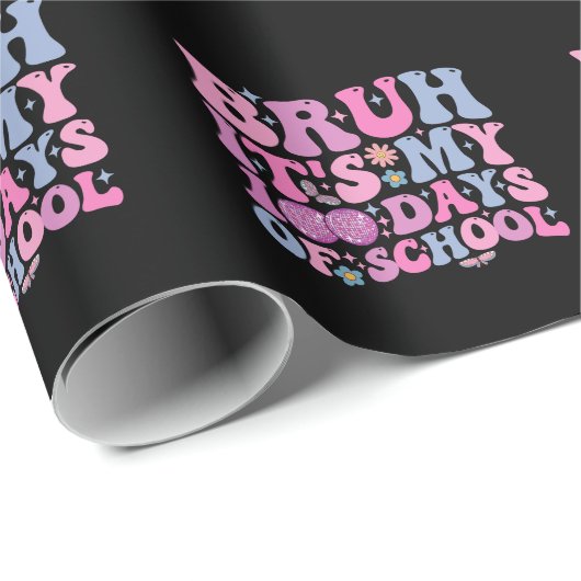 Bruh het is mijn 100 dagen schoolvlinderdisco cadeaupapier (Rol Hoek)