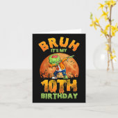 Bruh Het is mijn 10e verjaardag Ik ben 10 jaar oud Kaart (Gele Bloem)