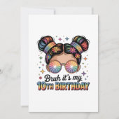 Bruh Het is mijn 10e verjaardagsfeestje Decor Girl Kaart (Voorkant)