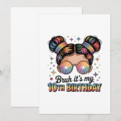 Bruh Het is mijn 10e verjaardagsfeestje Decor Girl Kaart (Voorkant / Achterkant)