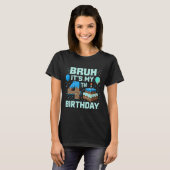 Bruh Het is mijn 4e verjaardagsspel Pixel Boy Funn T-shirt (Voorkant volledig)