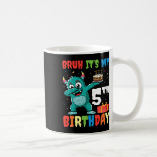 Bruh Het is mijn 5e verjaardag Halloween Monster D Koffiemok