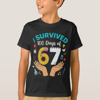 Bruh Het Is Mijn 67+33 Dagen School – Grappige 100 T-shirt