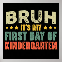 Bruh, het is mijn eerste dag op de Vintage Poster