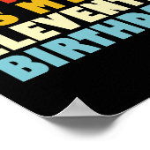 Bruh Het is mijn elfde verjaardag 11 jaar oud Grap Poster (Hoek)