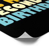 Bruh Het is mijn tweede verjaardag Grappig 2 jaar Poster (Hoek)