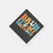 Bruh het is mijn verjaardag Groovy Retro Servet (Hoek)