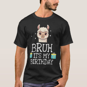 Bruh Het Is Mijn Verjaardag Llama Pinata Jongen Me T-shirt