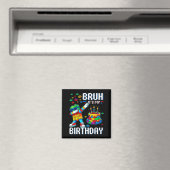 Bruh het is mijn verjaardag Master Bouwer Dabbing Magneet (Insitu (Vaatwasser))