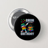 Bruh Het Is Mijn Verjaardag Master Bouwer Dabbing Ronde Button 5,7 Cm (Voorkant /achterkant)