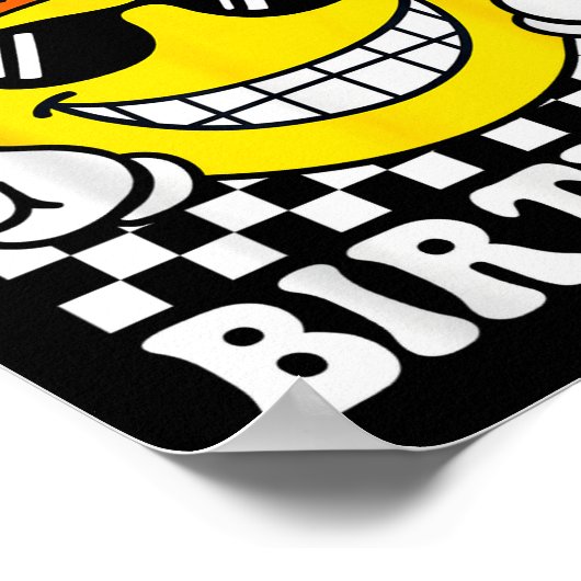 Bruh Het Is Mijn Verjaardag Vredesteken Smile Verj Poster (Hoek)