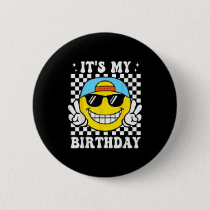 Bruh Het is mijn verjaardag Vredesteken Smile Verj Ronde Button 5,7 Cm