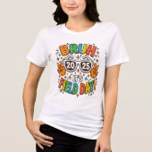 Bruh Het Is Velddag 2025 Retro Vibes Tri-Blend Shirt (Voorkant)