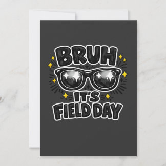 Bruh Het Is Veldedag T-shirt Grappige Kinderen Sch Bedankkaart