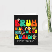 Bruh hier gaan we weer vrolijk eerste schooldag Fu Kaart (Voorkant)