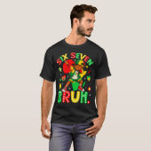 Bruh History Dabbing 67 African American Seven Bla T-shirt (Voorkant volledig)