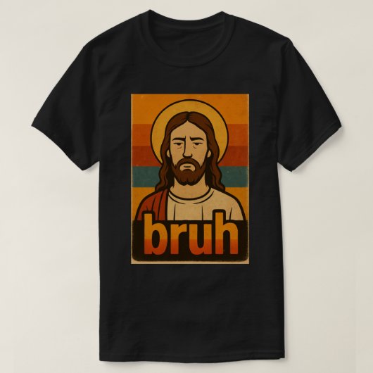 “Bruh” Holy Mood Design – Funny Faith Meme T-Shirt (Design voorkant)
