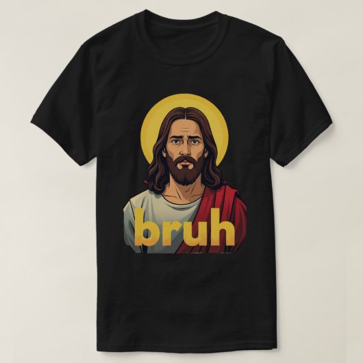 “Bruh” Holy Mood Design – Funny Faith Meme T-shirt (Design voorkant)