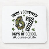 Bruh I Survived 67 Days Camo Checkered Counselor L Muismat (Voorkant)
