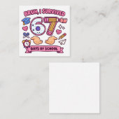 Bruh I survived 67 days of school Informatiekaartje (Voorkant / Achterkant)